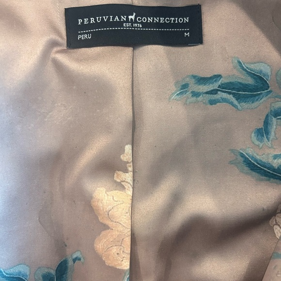 Peruvian Connection- Essex Street Coat-Luxe Modern Car Coat- Alpaca & Wool Sz. M - Picture 9 of 11